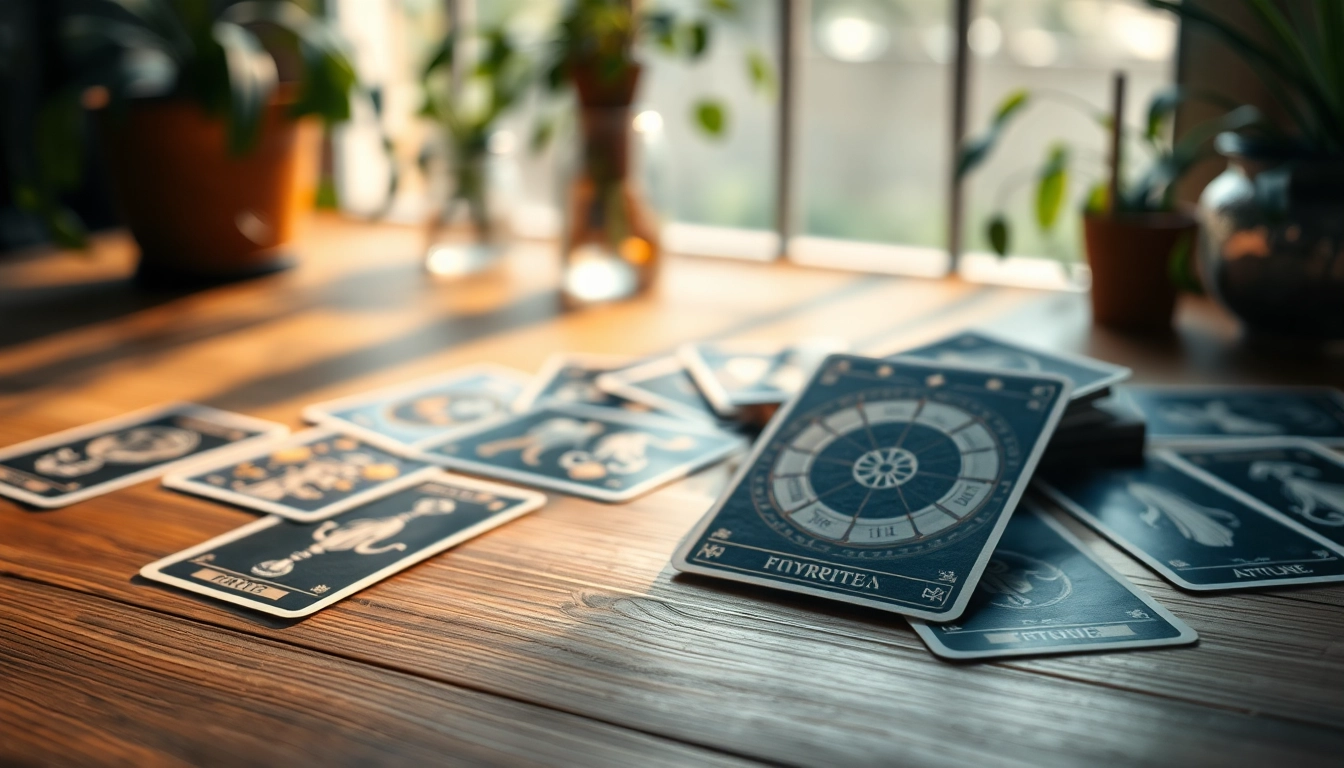 Die tarotkarten bedeutung wird durch die Wheel of Fortune Karte hervorgehoben, die mystisch wirkt.