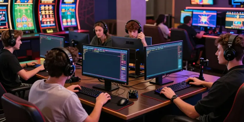 Engaging online gaming scene at https://gem88.bz/ showcasing diverse players enjoying live betting and casino games.