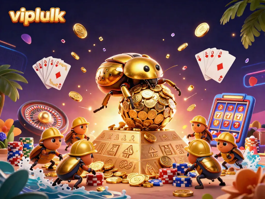 Experience the excitement of vipluck casino with golden coins and dynamic game elements.