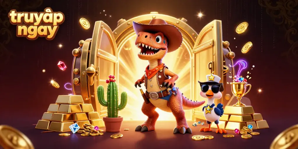 Engage with stunning online slots by truy cập ngay, featuring captivating characters and rich gold details.