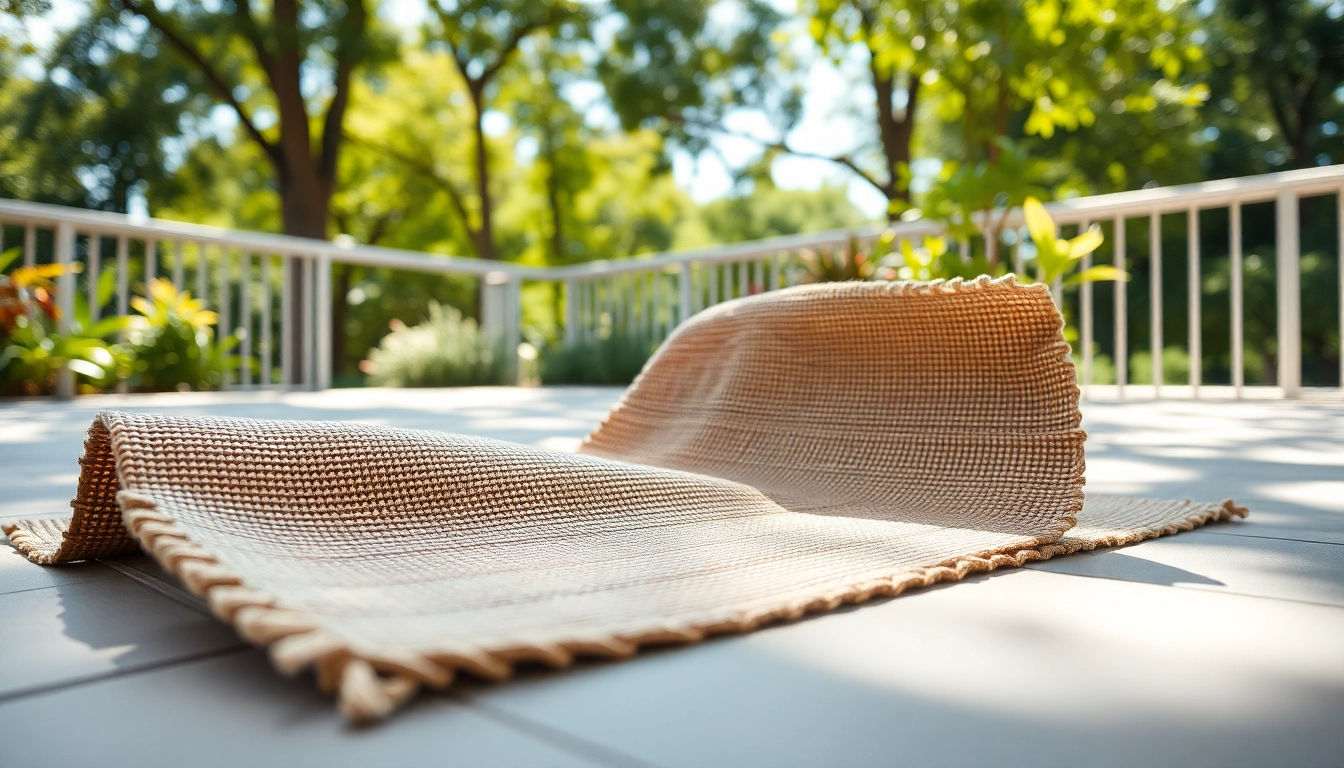 Nagermatte auf einer sonnigen Terrasse mit natürlichem Licht und schöner Textur.