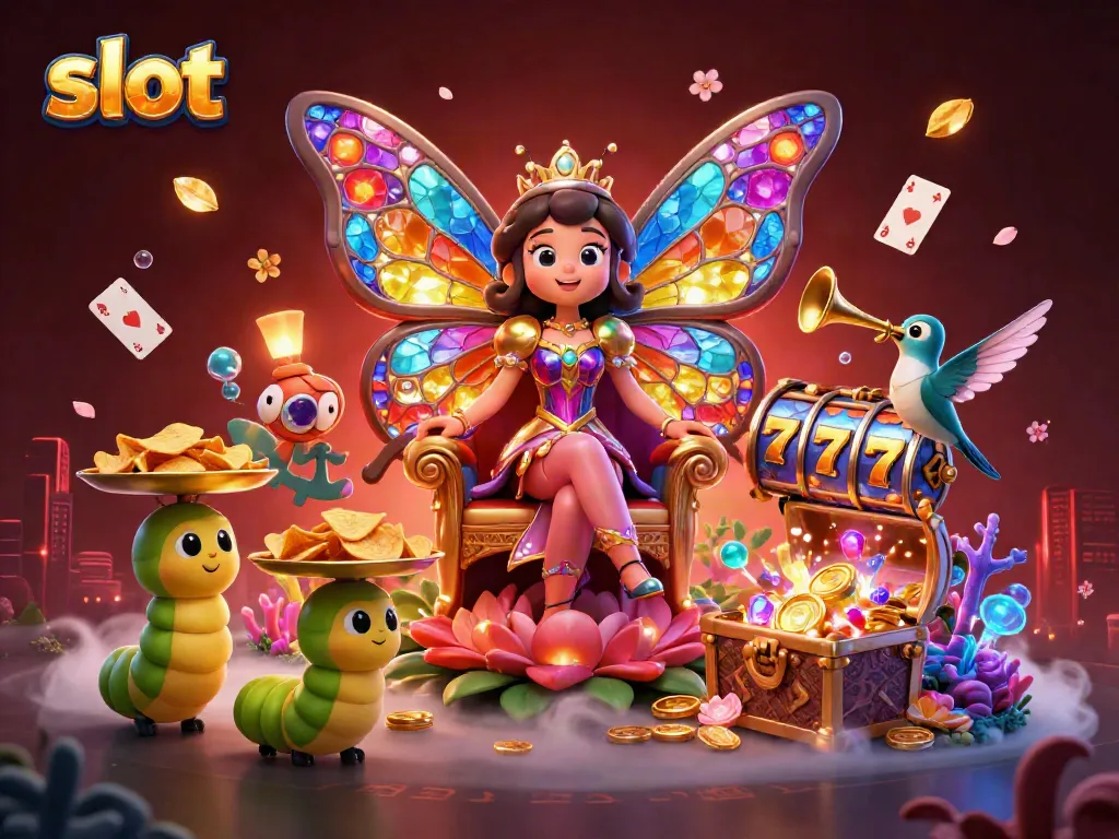 Spin the slots with vibrant 3D characters and vibrant gambling elements in a dynamic casino scene.