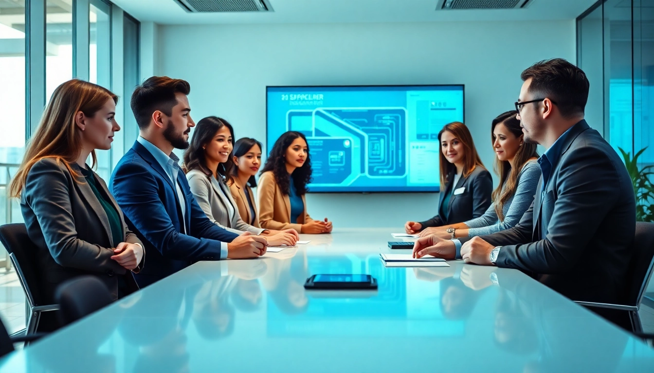 Headhunter Ingenieure bespricht Karrieremöglichkeiten in einem modernen Büro.