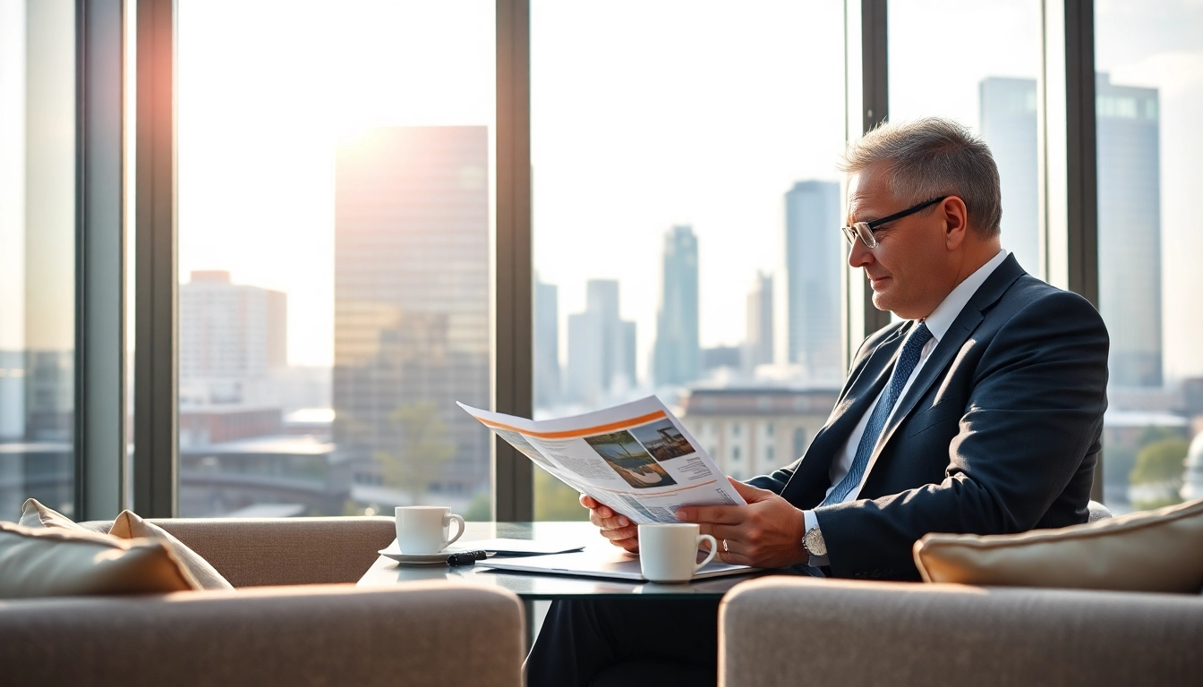 Immobilienmakler Frankfurt Eckenheim berät Kunden in elegantem Büro.