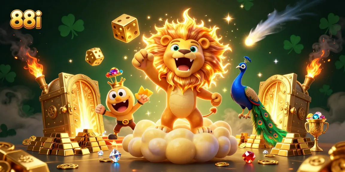 Experience epic wins at 88i with vibrant casino-themed visuals featuring gaming elements.