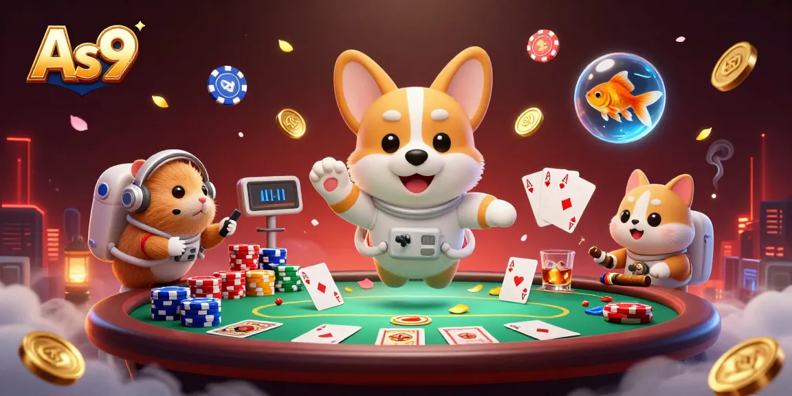 As9 allows players to experience thrilling poker action with an astronaut corgi and cosmic casino elements