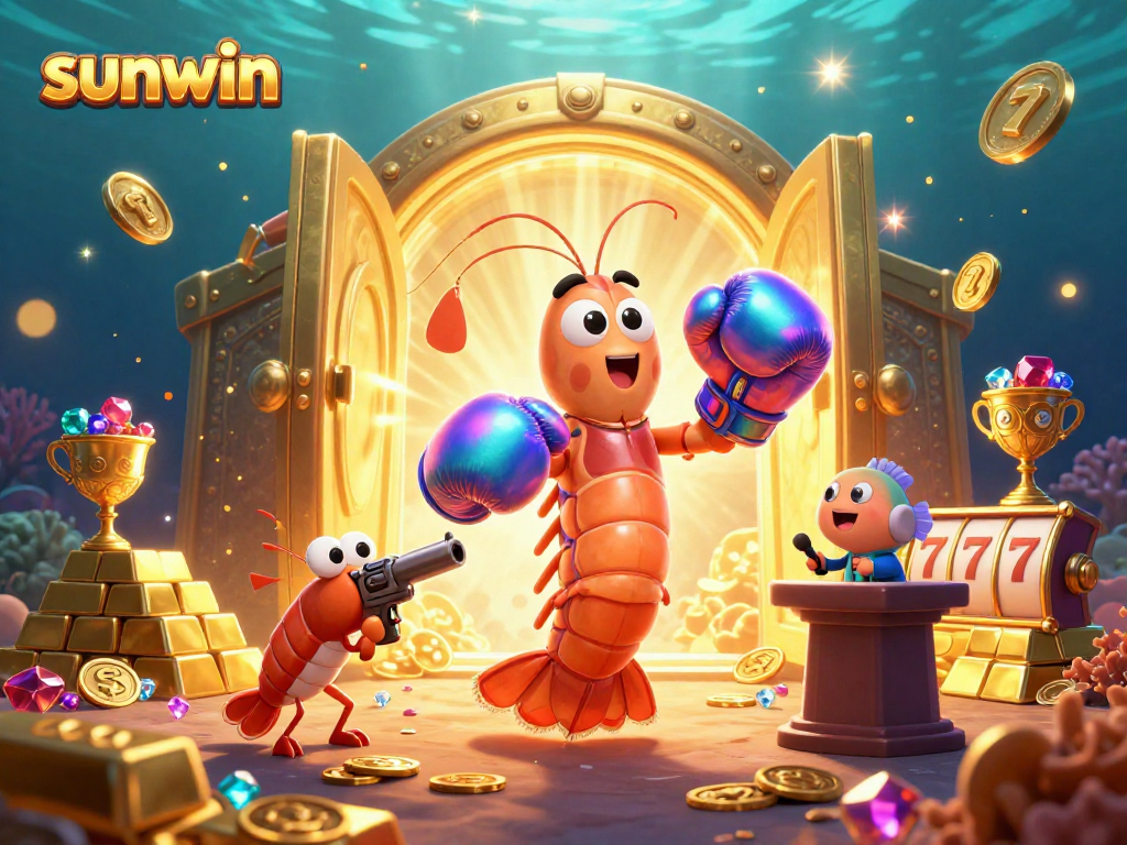 Experience thrilling gameplay with sunwin as cartoon characters explore a treasure-filled casino adventure.