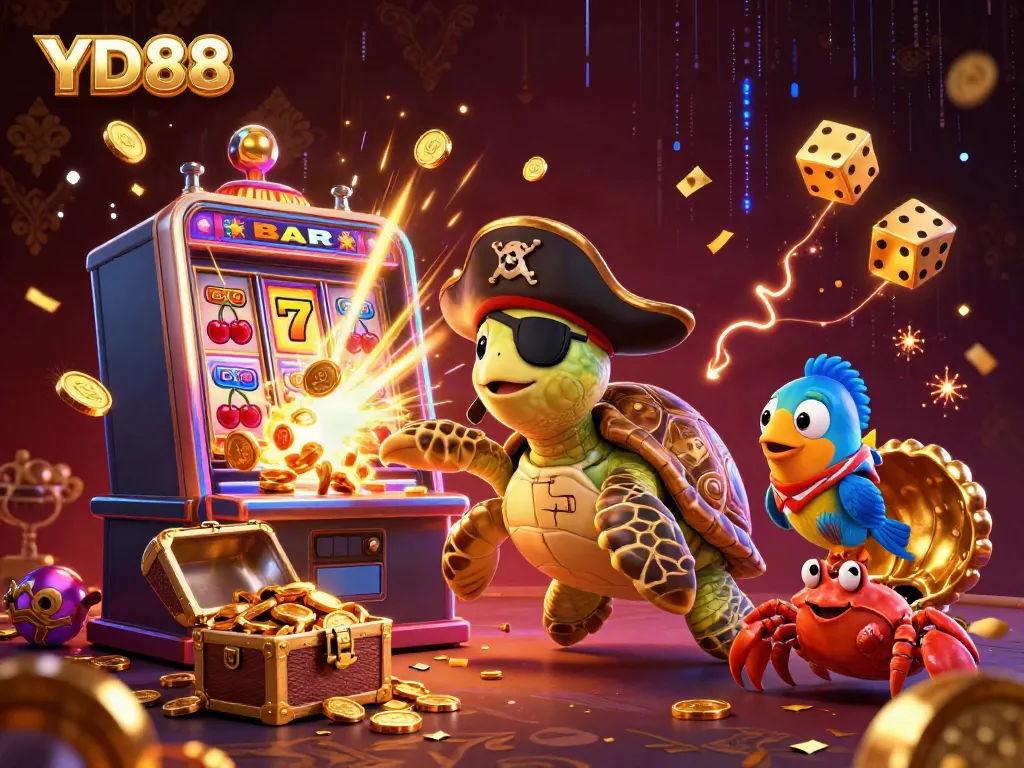 Experience thrilling gameplay at YD88 with an exciting underwater scene featuring vibrant characters and casino elements.