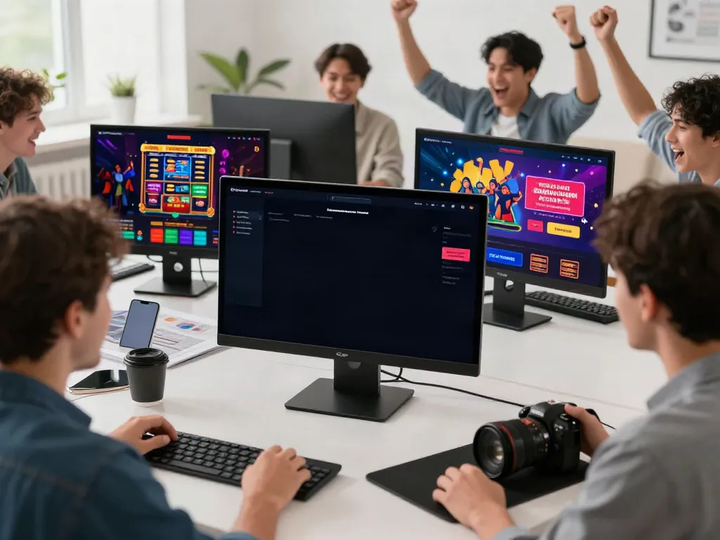 A lively online betting scene at https://ta88.network/ with players enjoying diverse gaming options in a modern home setup.